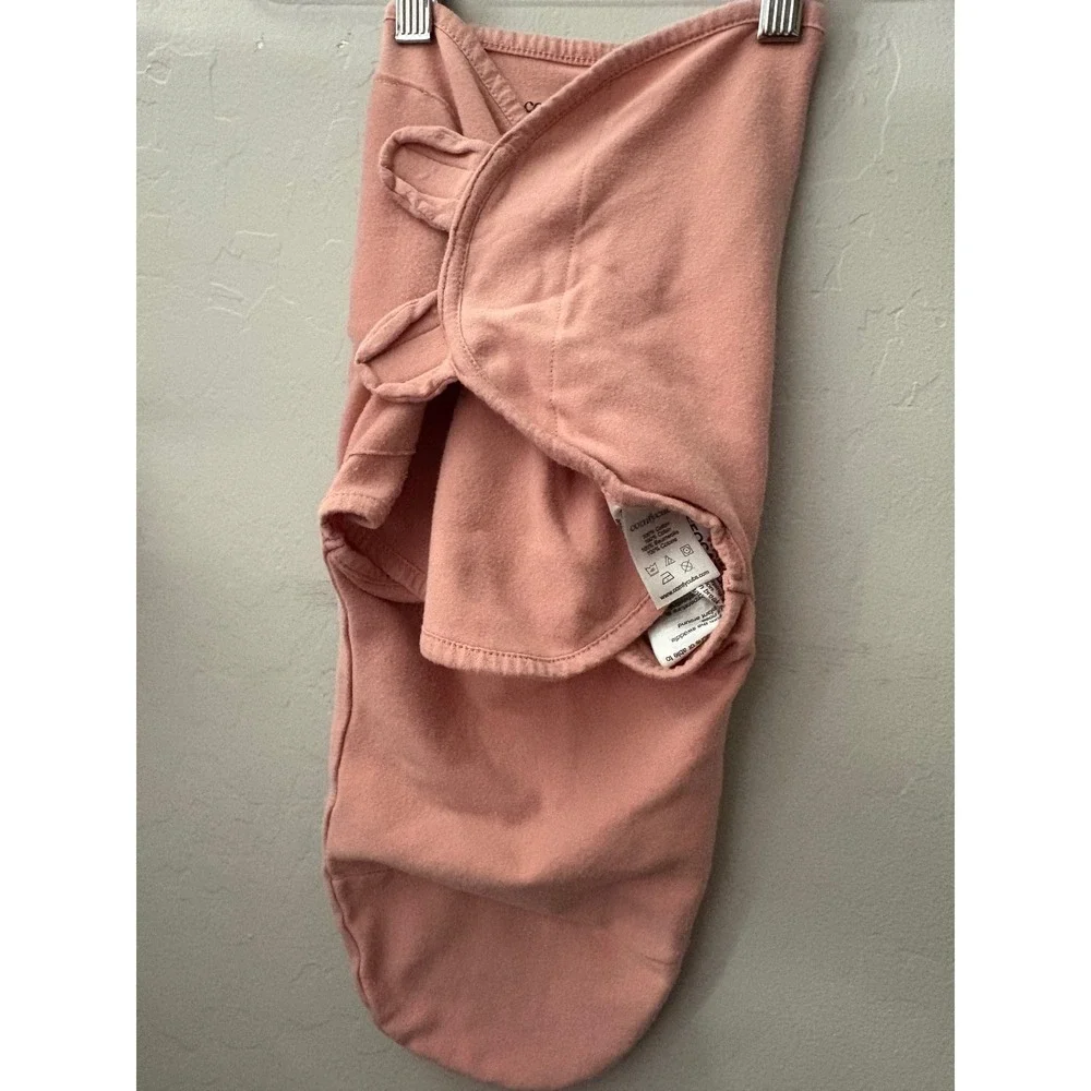Comfy Cubs Newborn Swaddle Wrap Blush Pink Small 0–3 Months Organic Cotton Style